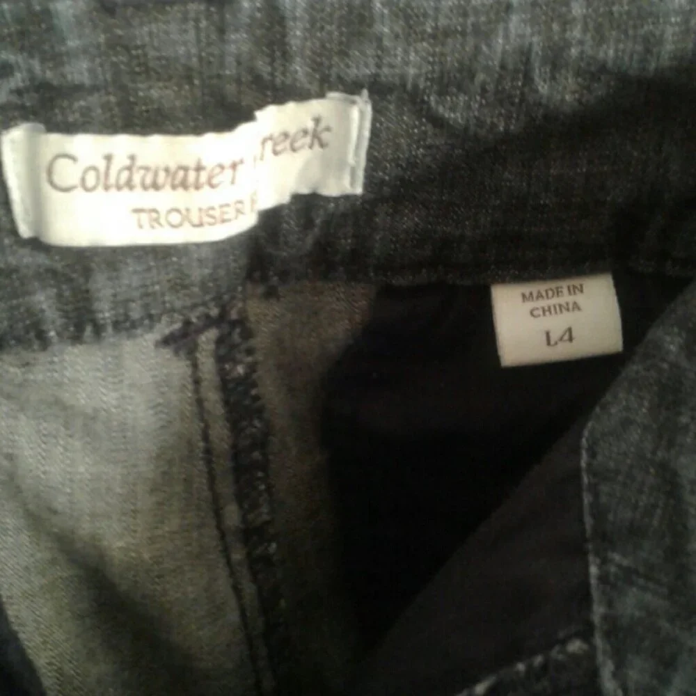 Coldwater Creek Size 4 L4 Womens Pants Denim Blue Jeans Trouser Cotton Blend - Picture 4 of 6